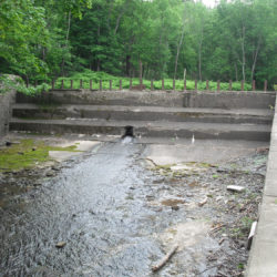 Spillway damage